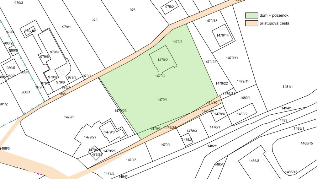 Sídlo pod Červeným Kameňom na krásnom pozemku 3567m²