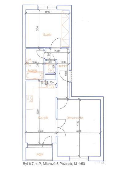 Zariadený 2 izb. byt 63m² Mierová, Pezinok