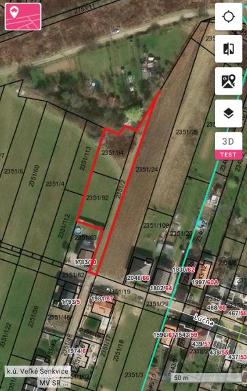 PREDAJ: Investičné pozemky, 2106 m2, Šenkvice